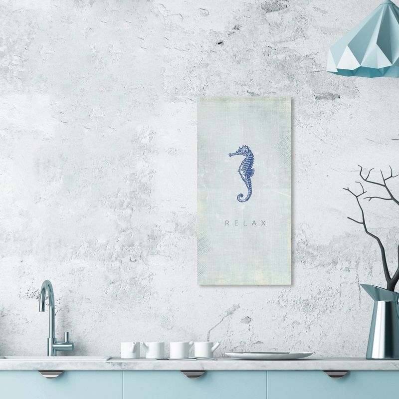 12"x24" Beach Bath 4 By Dallas Drotz Art On Canvas - Fine Art Canvas