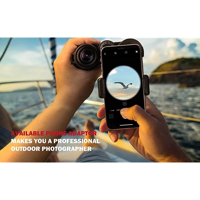 12X50 Binoculars for Adults with Tripod Waterproof Compact Binoculars for Bird Watching Hiking Traveling Hunting and Sports Events Smart Phone Adaptor for Photography