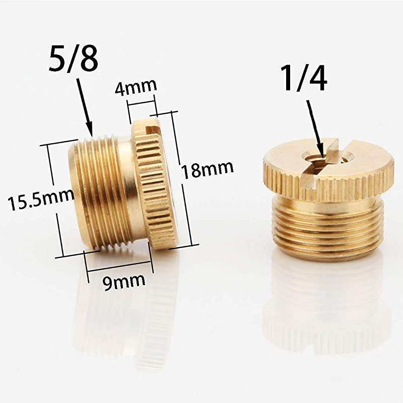 Microphone Stand Adapter 58quot Male to 14quot Female Screw AdapterUsed for Microphone HolderCamera Tripod Accessories Adapter2 PackBrass