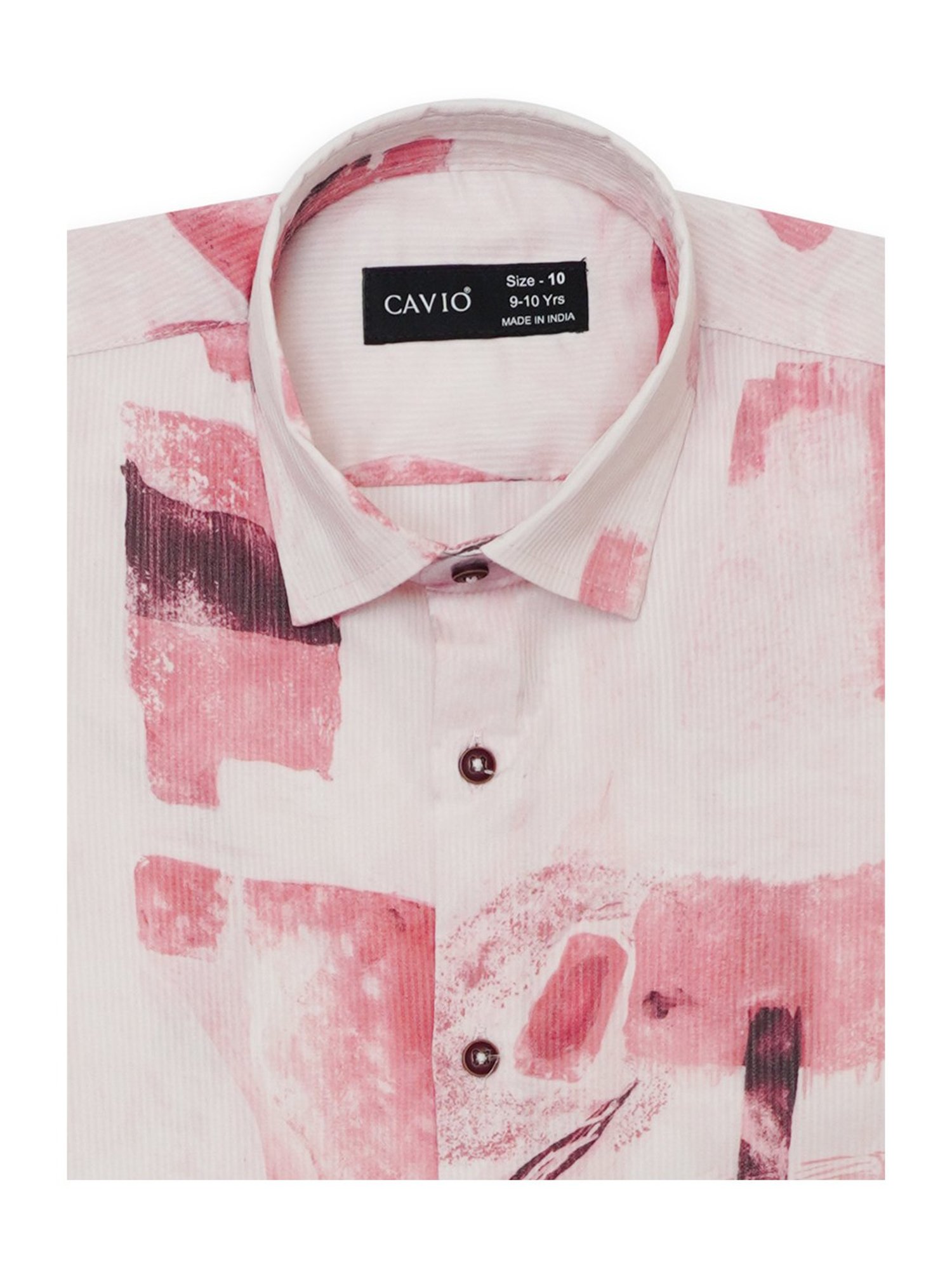 Cavio Kids Pink Printed Shirt