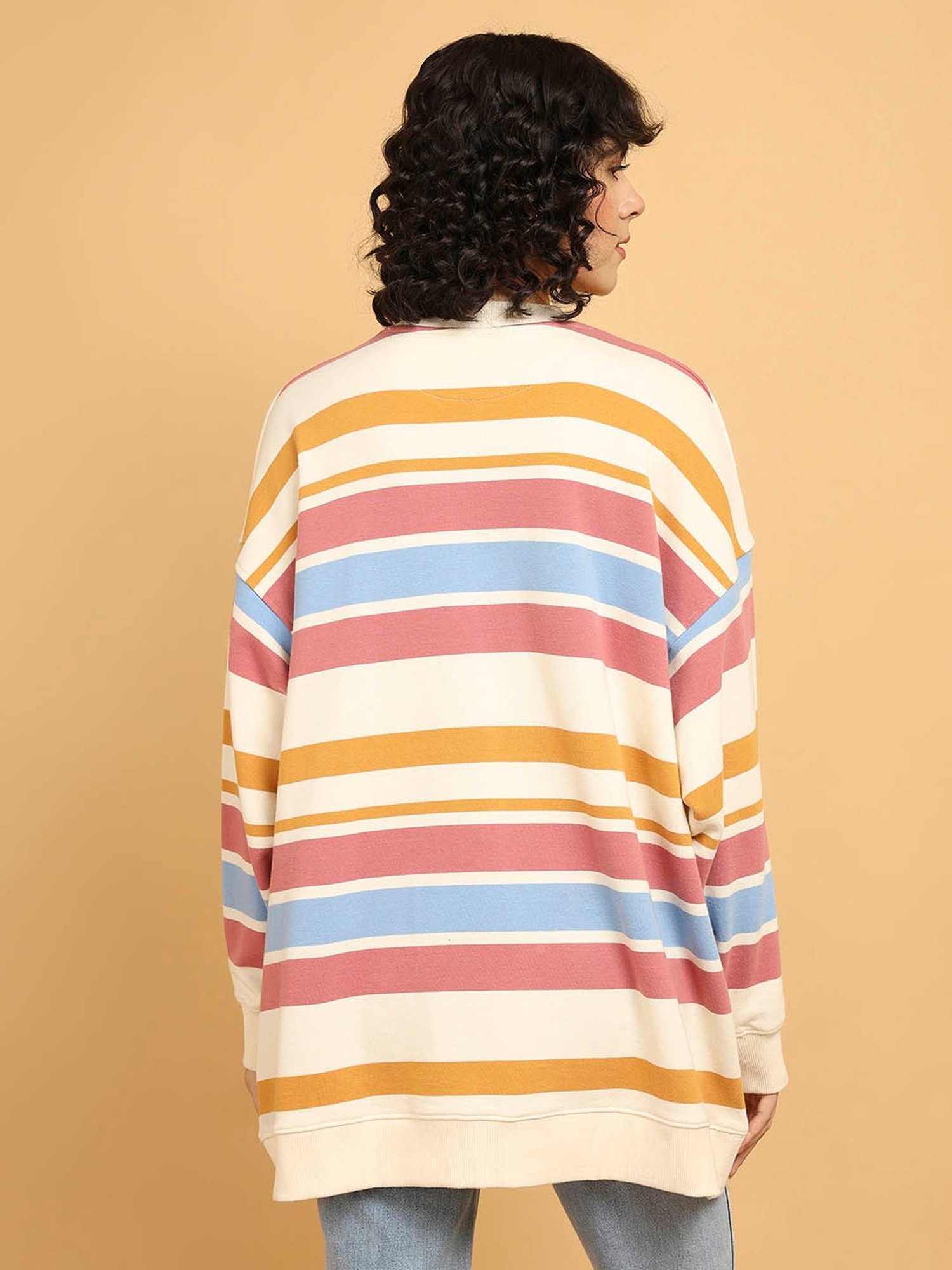 Wrangler Multicolor Striped Oversized Pullover