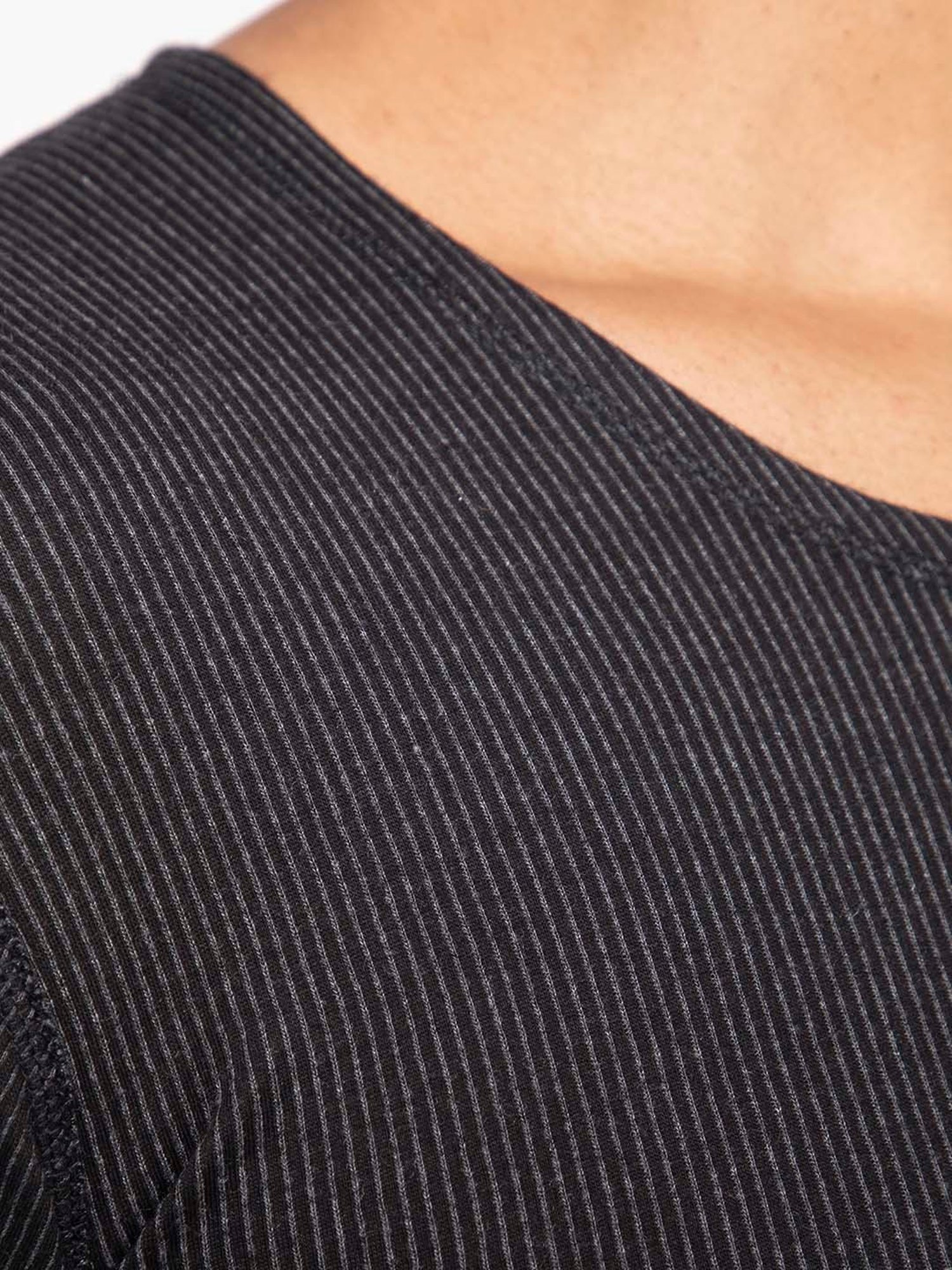 Sporto Black Striped Thermal Top
