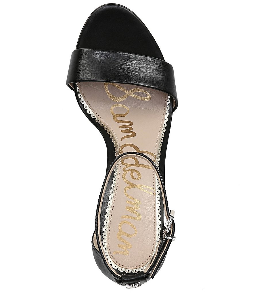 Sam Edelman Yaro Leather Ankle Strap Block Heel Dress Sandals
