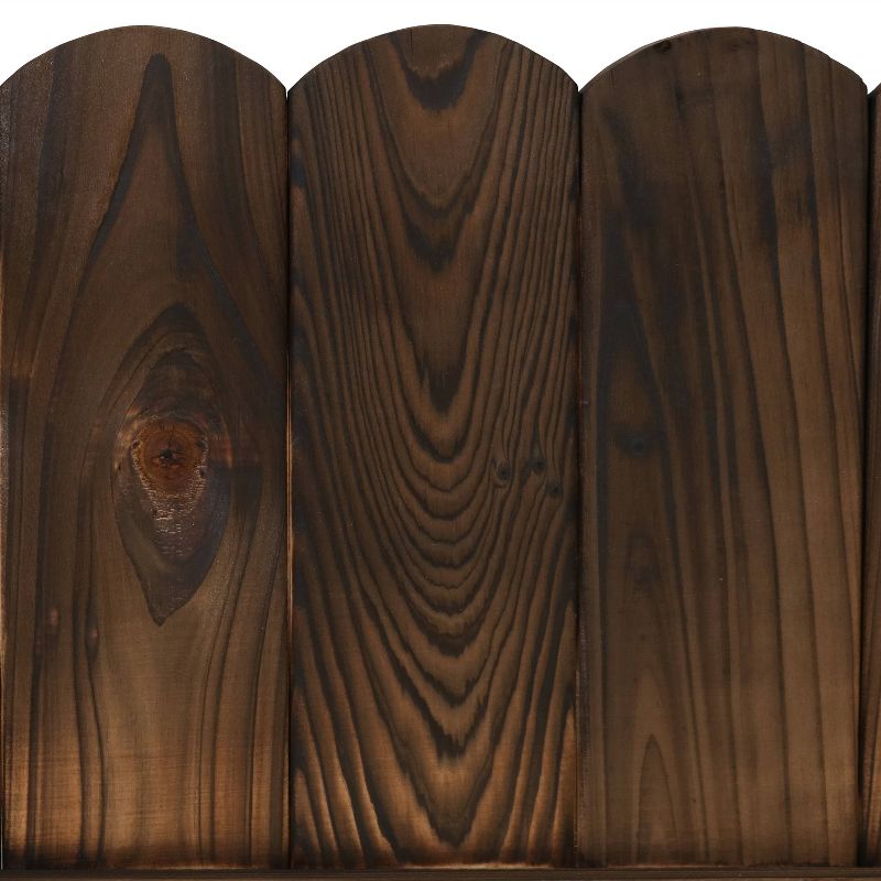 9' Rustic Outdoor Wood Garden Border Fence - Sunnydaze Decor