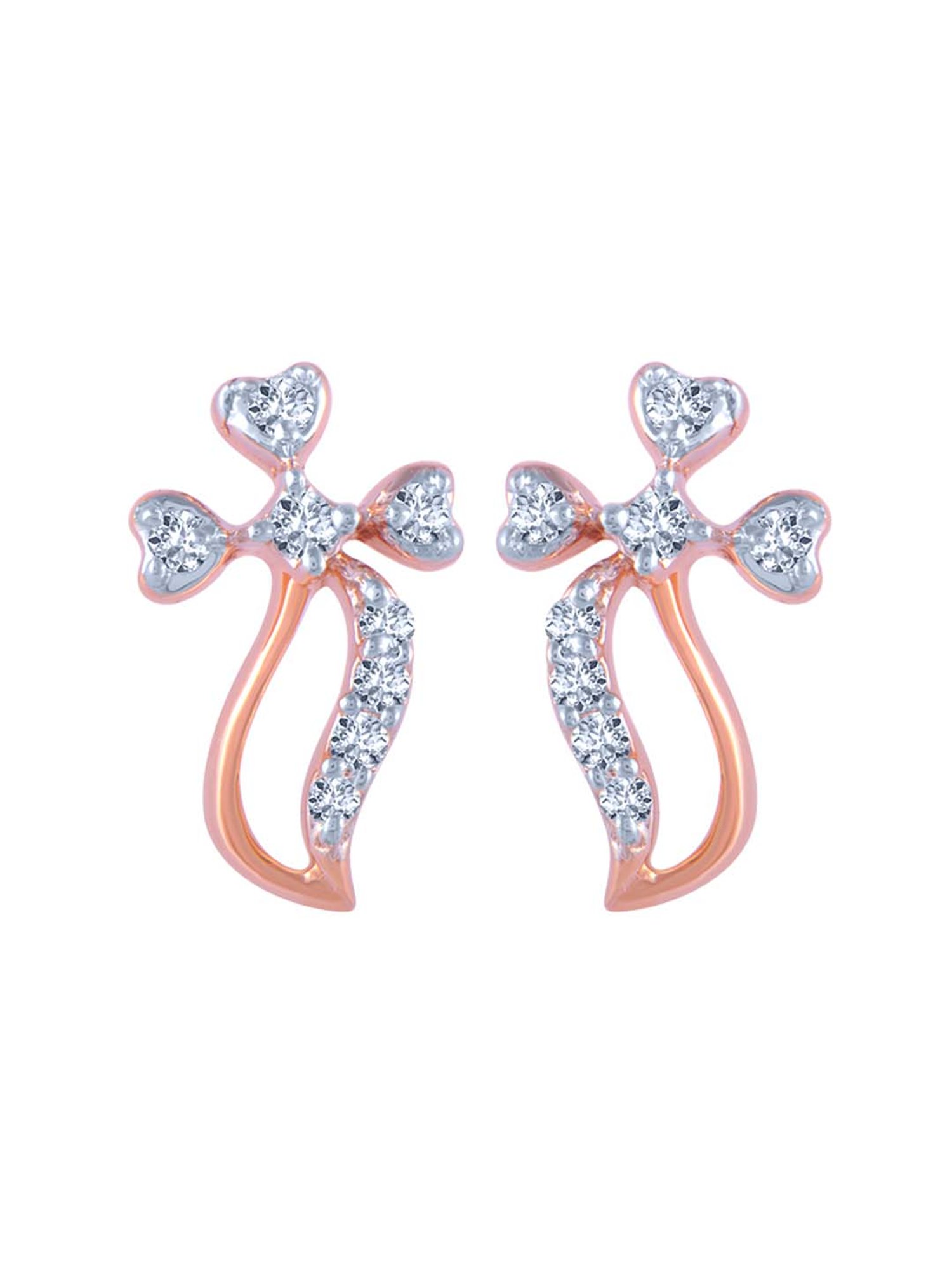 P.C. Chandra Jewellers 18 kt Gold & Diamond Earrings