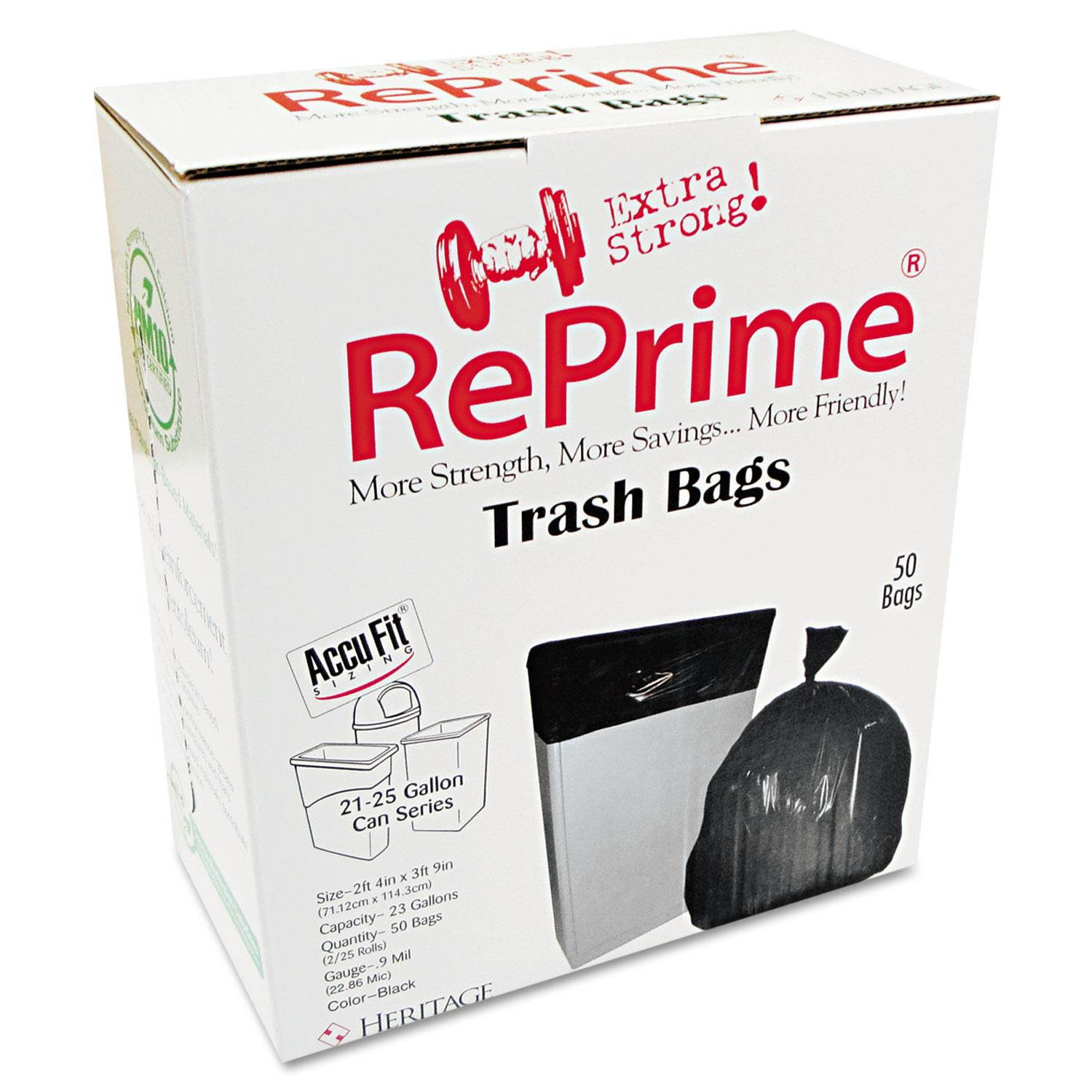 Reprime Can Liners 23gal 0.9mil Clear 28" x 45" 50/Box H5645TCRC1