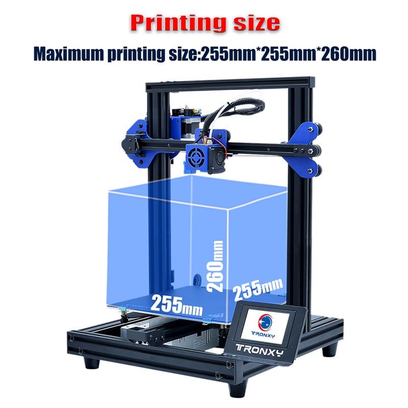 TRONXY XY-2 Pro 3D Printer Kit Fast Assembly 255*255*260mm Build Volume Silent Printing Support Auto Leveling Resume Print Filament Run Out Detection with 8G TF Card & PLA Sample Filament 250g
