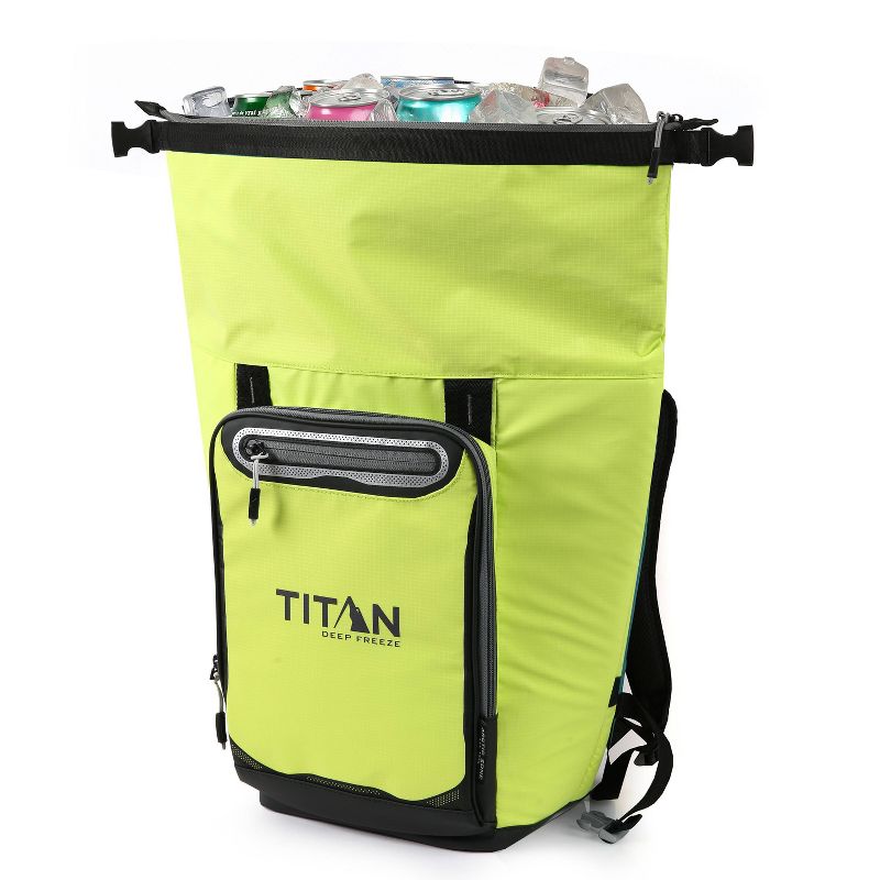California Innovations Titan Deep Freeze 13qt Rolltop Backpack Cooler - Lime Green