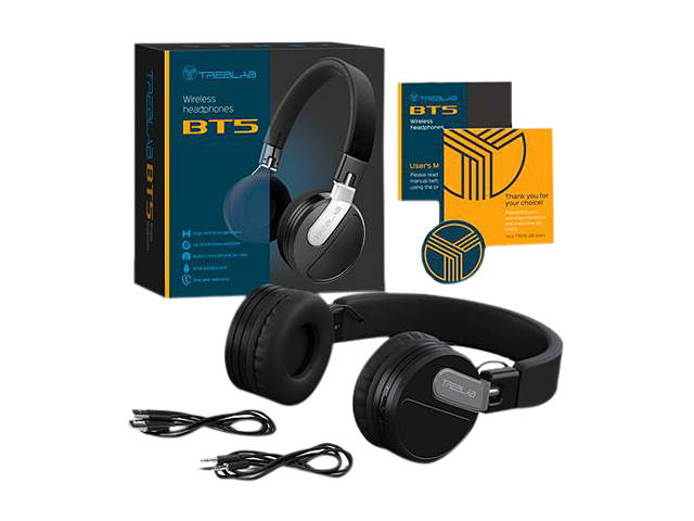 TREBLAB BT5 Ultimate on-ear wireless headphones with True-HD Sound