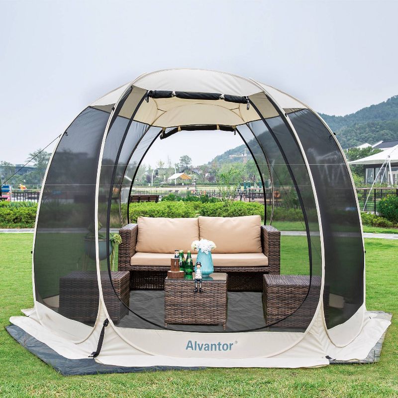 10' x 10' Waterproof PE Tarp Floor Mat for Screen House Gazebo - Alvantor