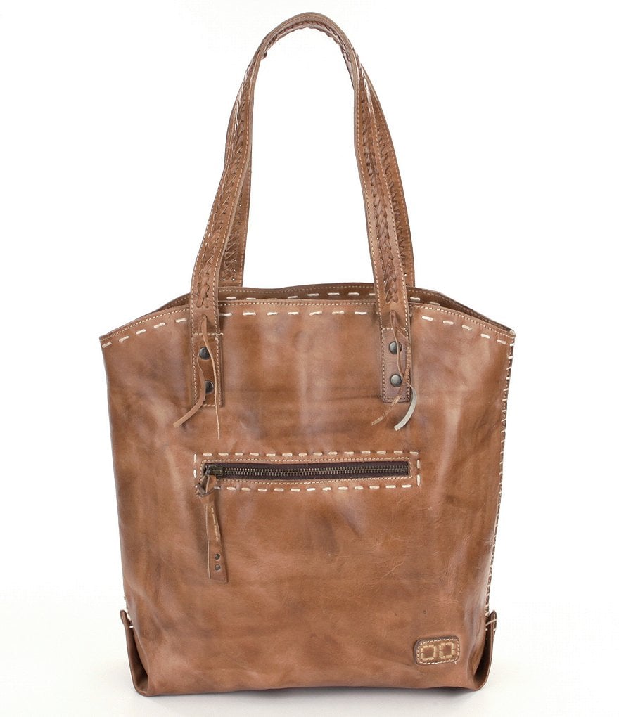 Bed Stu Barra Whipstitch Tanned Leather Tote Bag