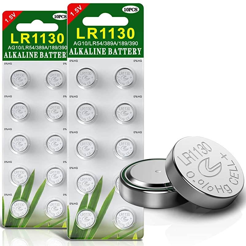 Pack Button Cell Batteries 15V Alkaline AG10 189 389 LR1130 With Long Shelf Life