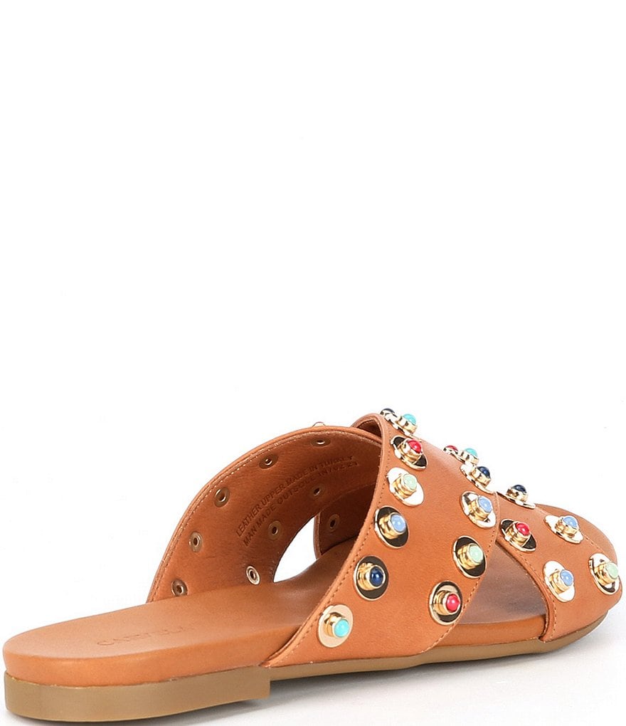 Carvela Koncern Leather Colorful Studded Detail Sandals