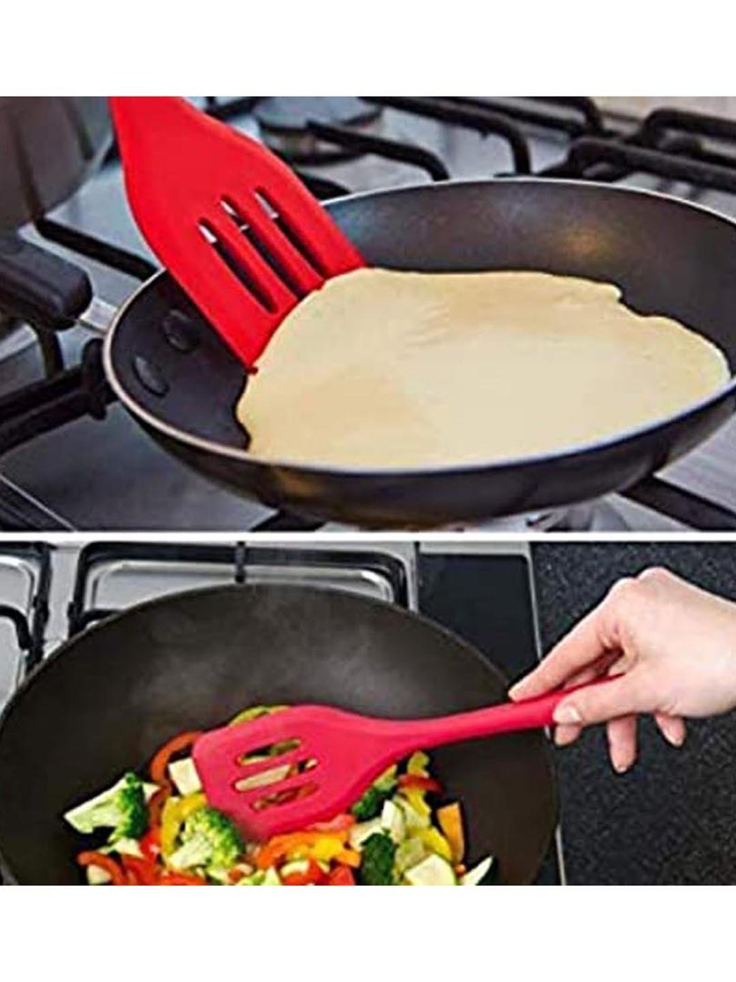 HAZEL Silver Stainless Steel Spatula with Beveled Edge