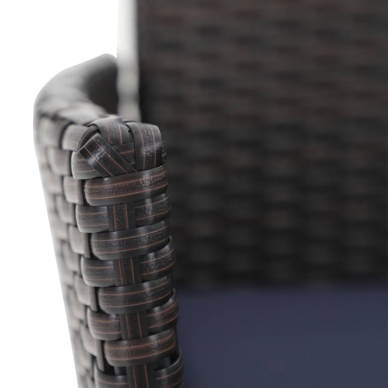 Breckenridge 4pc Seating Set Java Brown Fame Sunbrella Meredian Brick Red Fabric - La-Z-Boy