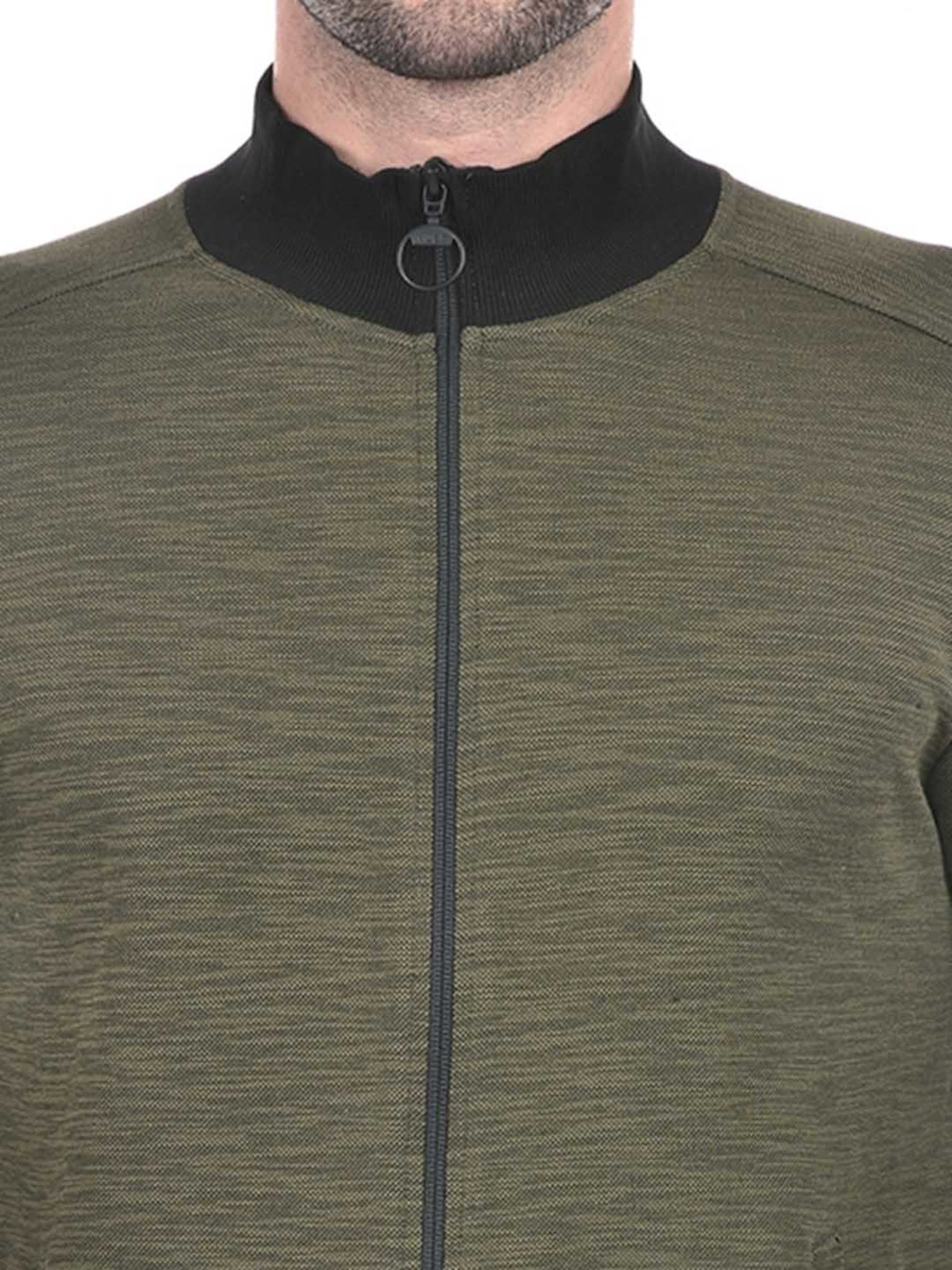 NUMERO UNO Olive Regular Fit Jacket