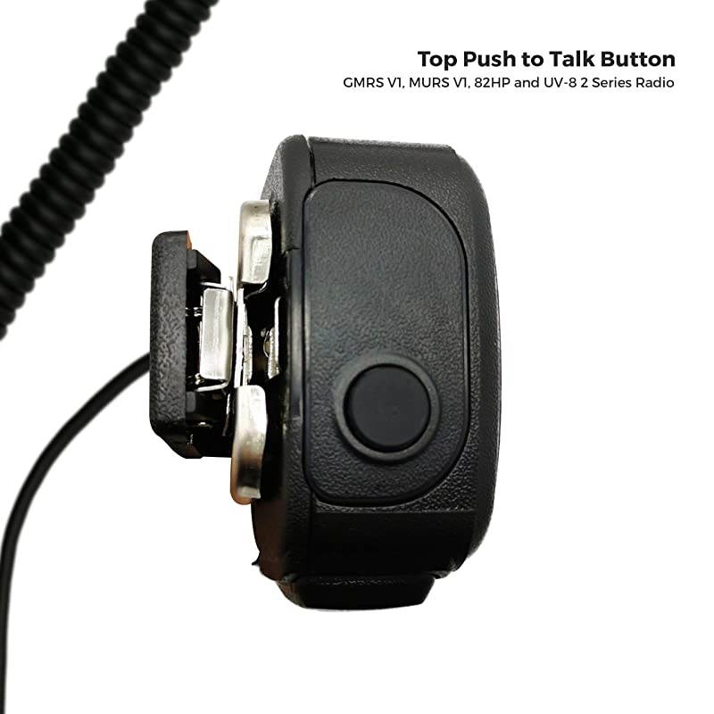 QHM22D Dual PushtoTalk PTT Speaker Mic Platinum Series IP54 Rainproof Shoulder Mic for BaoFeng  Kenwood Radios