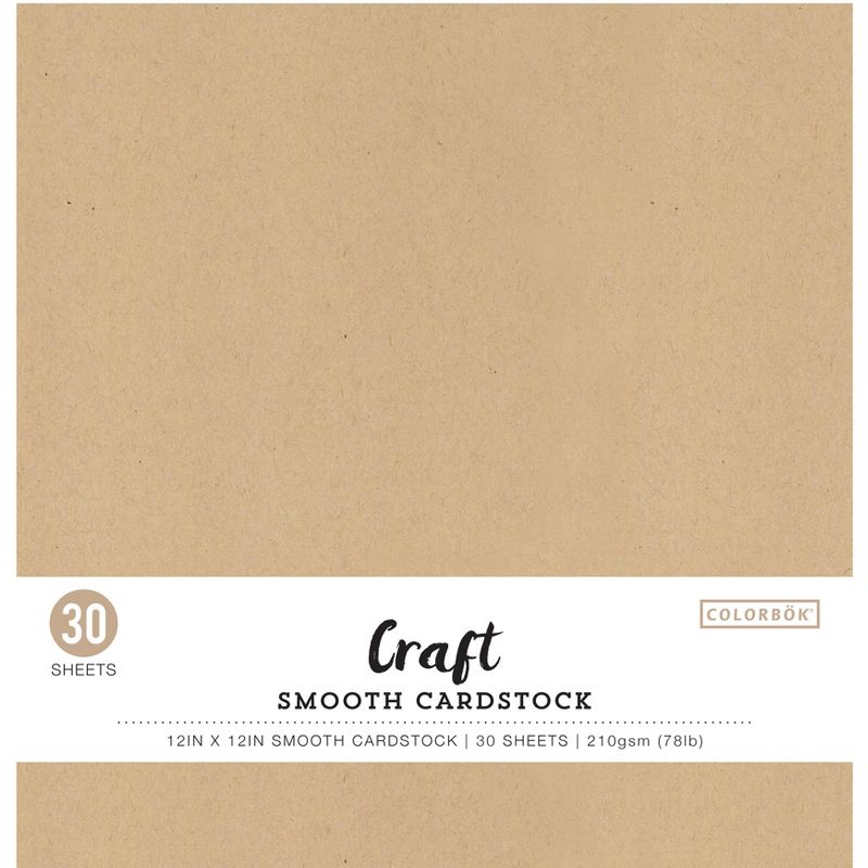 Colorbok 78lb Smooth Cardstock 12"X12" 30/Pkg-Craft
