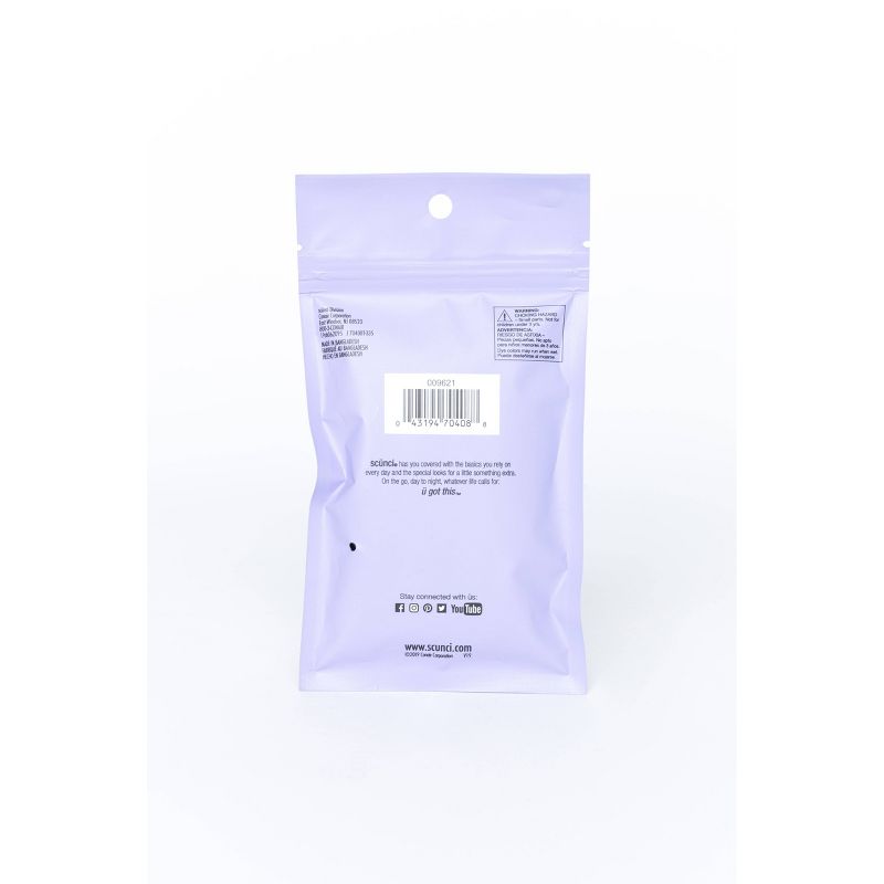 scunci Polybands in resealable pouch - 500pk -  Black