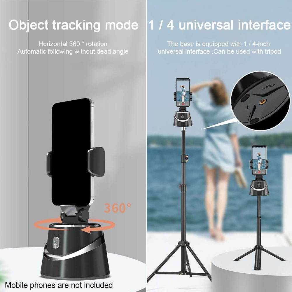 Gimbal Stabilizer 360&deg; Rotation Auto Face Tracking Desktop Live Streaming