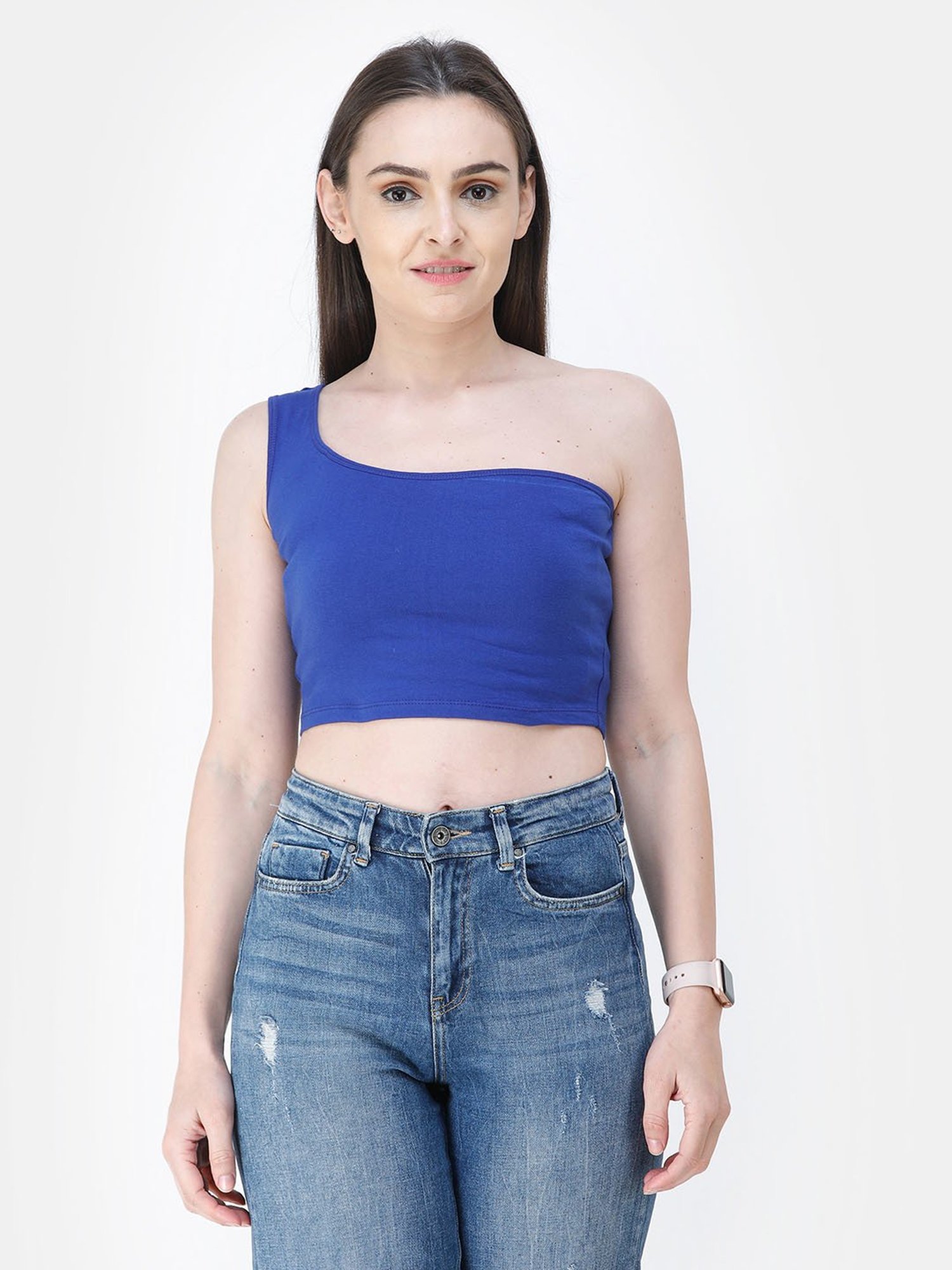 Cation Blue Crop Top