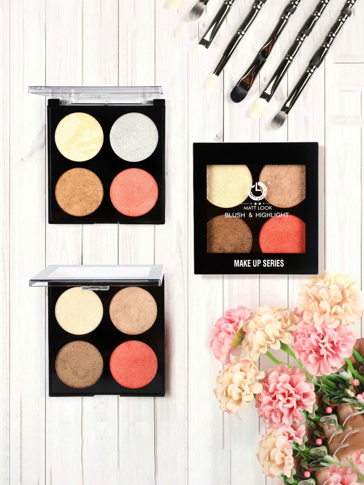 Matt Look Makeup Series Blush & Highlight 01 - 12 gm