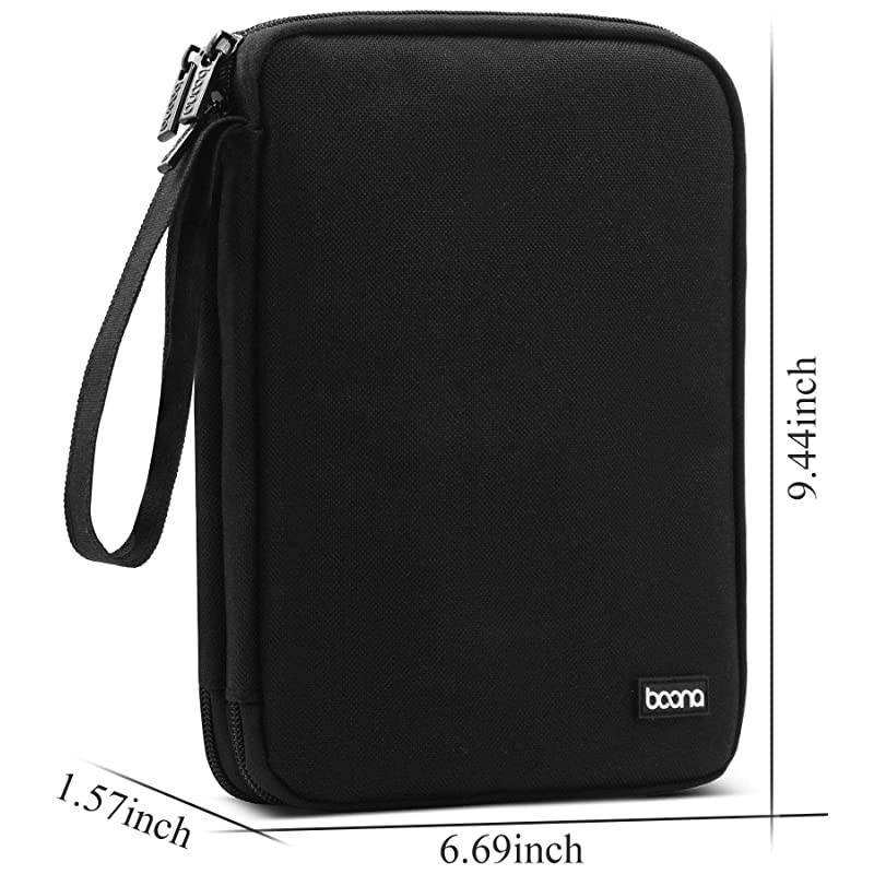 Travel Cable Bag Cord pouch Electronic Organizer Universal Cable Organizer Electronics Accessories Cases for Cables, Charger, Phone, USB, SD Card and ipad air (Large Single-Layer, Black)