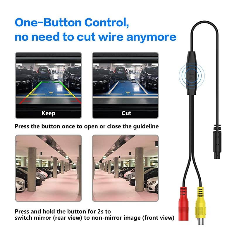 Backup Camera Mini HD Color CMOS Waterproof 170 Degree Viewing Angle Rearview Camera Car Reversing Rear ViewSide ViewFront View Security Pinhole Spy Camera