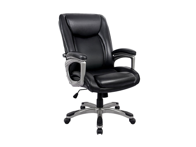 RIMIKING Ergonomic Memory Foam Executive Office Chair - Adjustable Height Built-in Lumbar Support Tilt Angle Computer Desk Chair, Swivel Thick Padded for Comfort