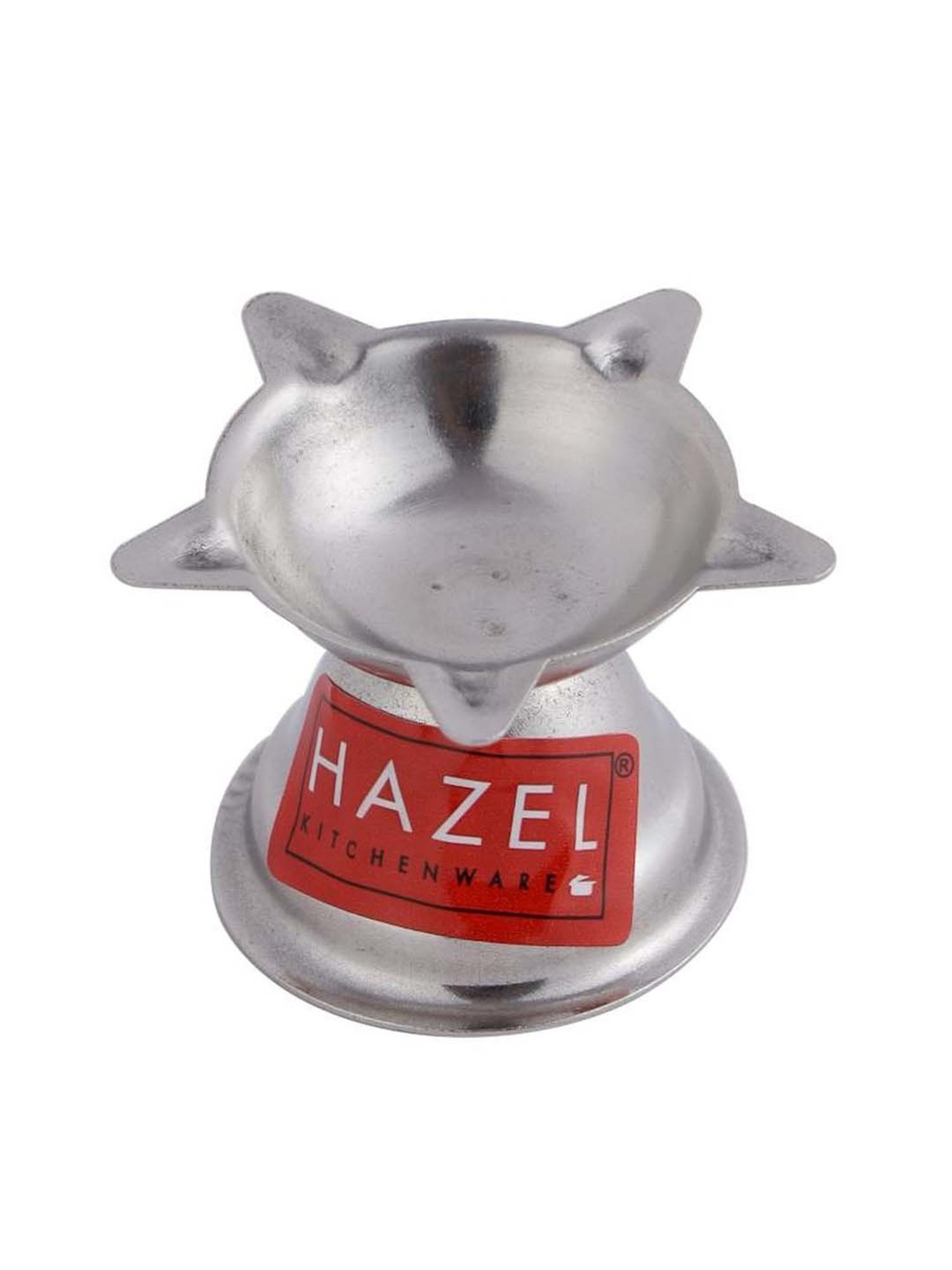 Hazel Silver Stainless Steel Panchwati Diya For Puja - Set of 2