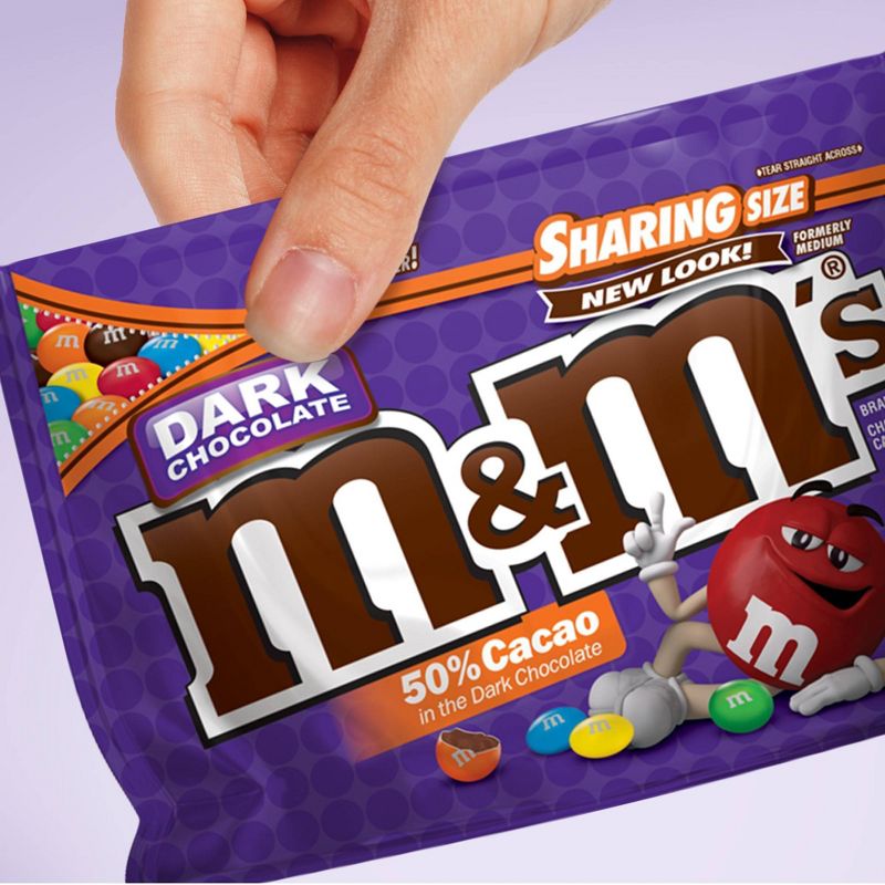 M&M's Dark Chocolate Sharing Size Chocolate Candies Pouch - 10.1oz