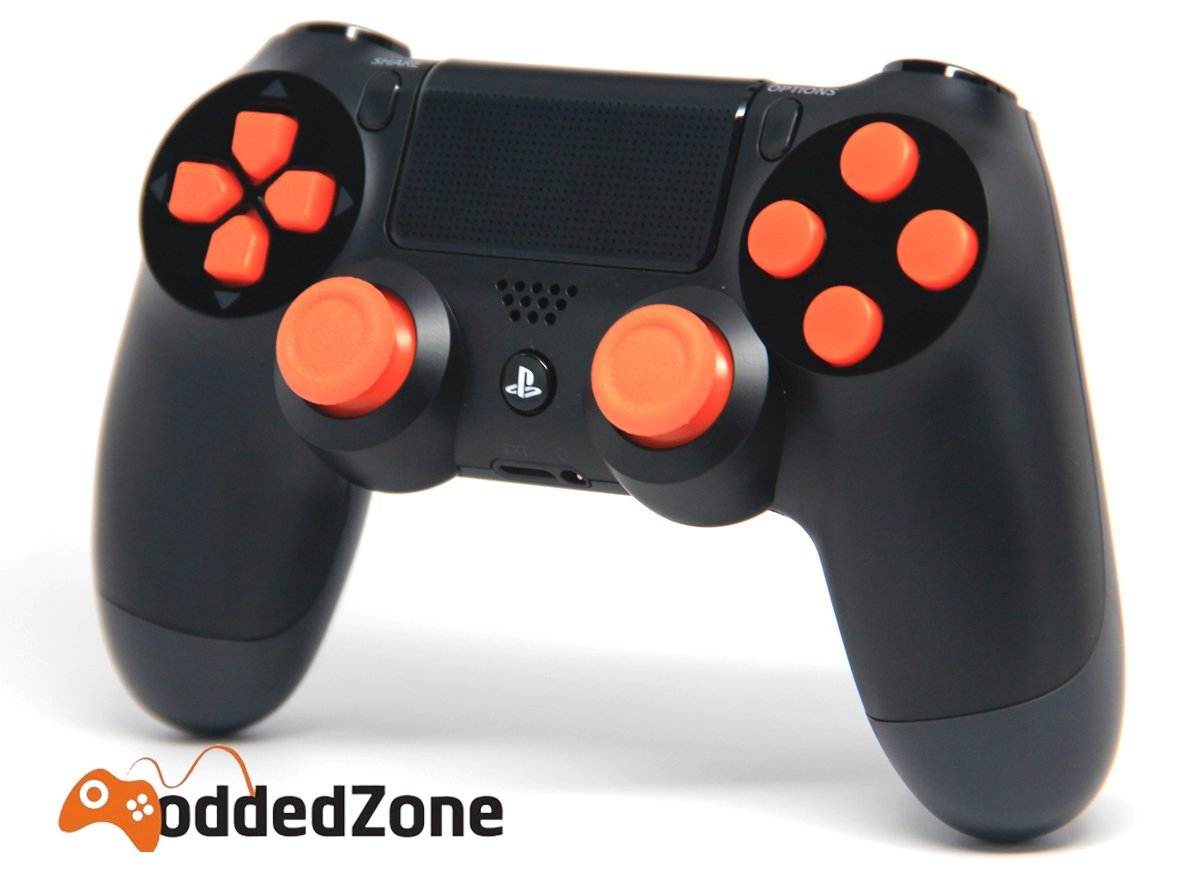 Black/Orange Ps4 Rapid Fire Custom Modded Controller