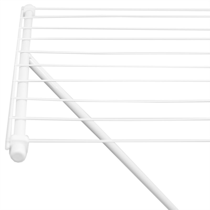 Sunbeam Folding 10 Rod Metal Clothes Drying Rack, White