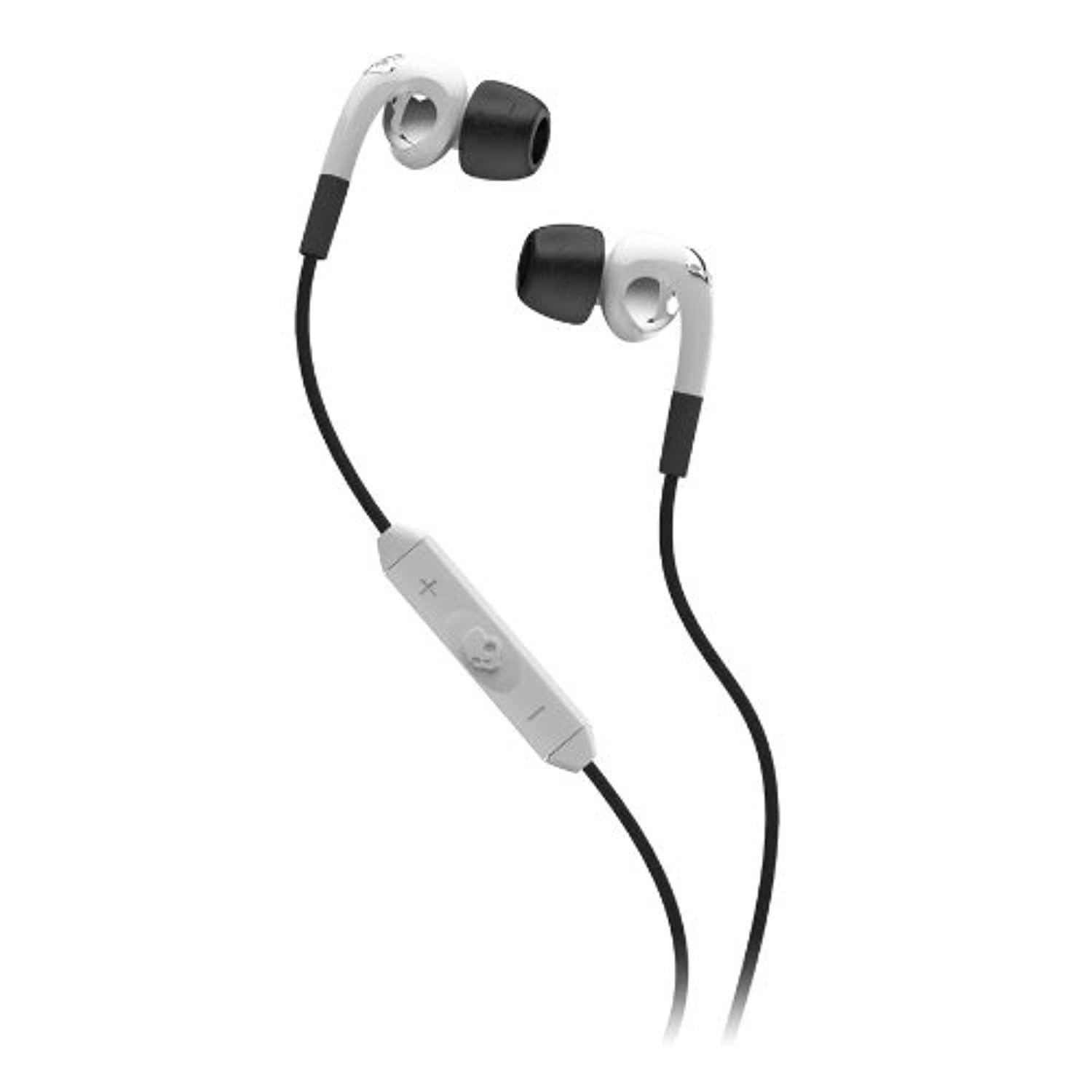 skullcandy fix inear headphone with 3button remote & mic  white / chrome