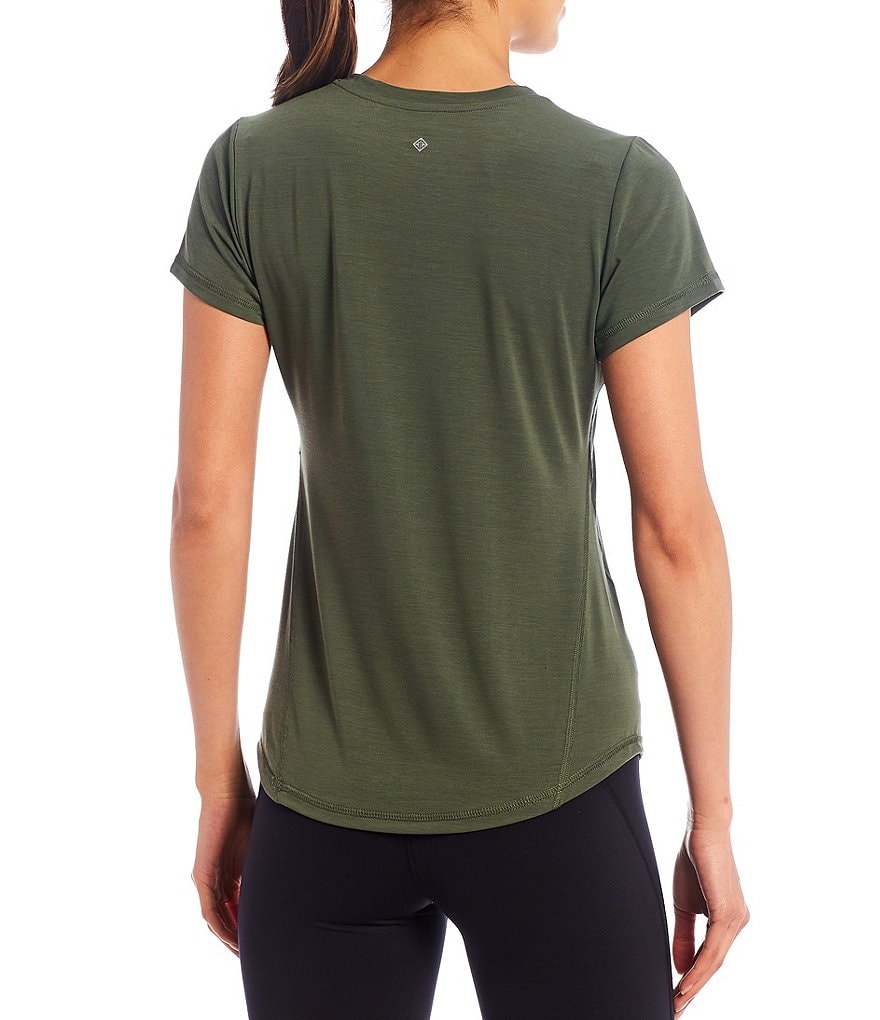 IBKUL Pricilla Print Long Sleeve Mock Neck Top