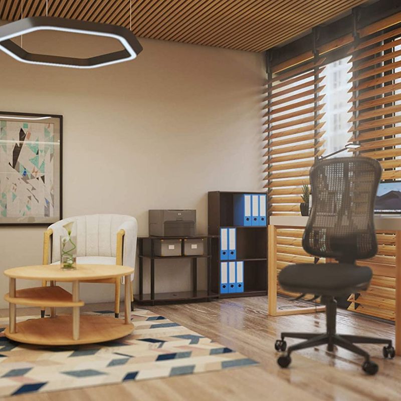 Furinno Turn-N-Tube 4 Tier Multipurpose Open Wood Display Shelf and Bookcase for Living Room, Dining Room, Bedroom, and Office Spaces, Espresso Black