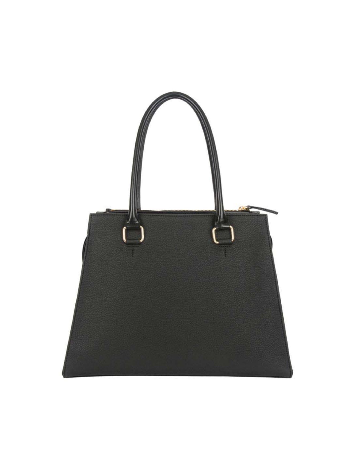 Baggit Black PVC Solid Tote Handbag