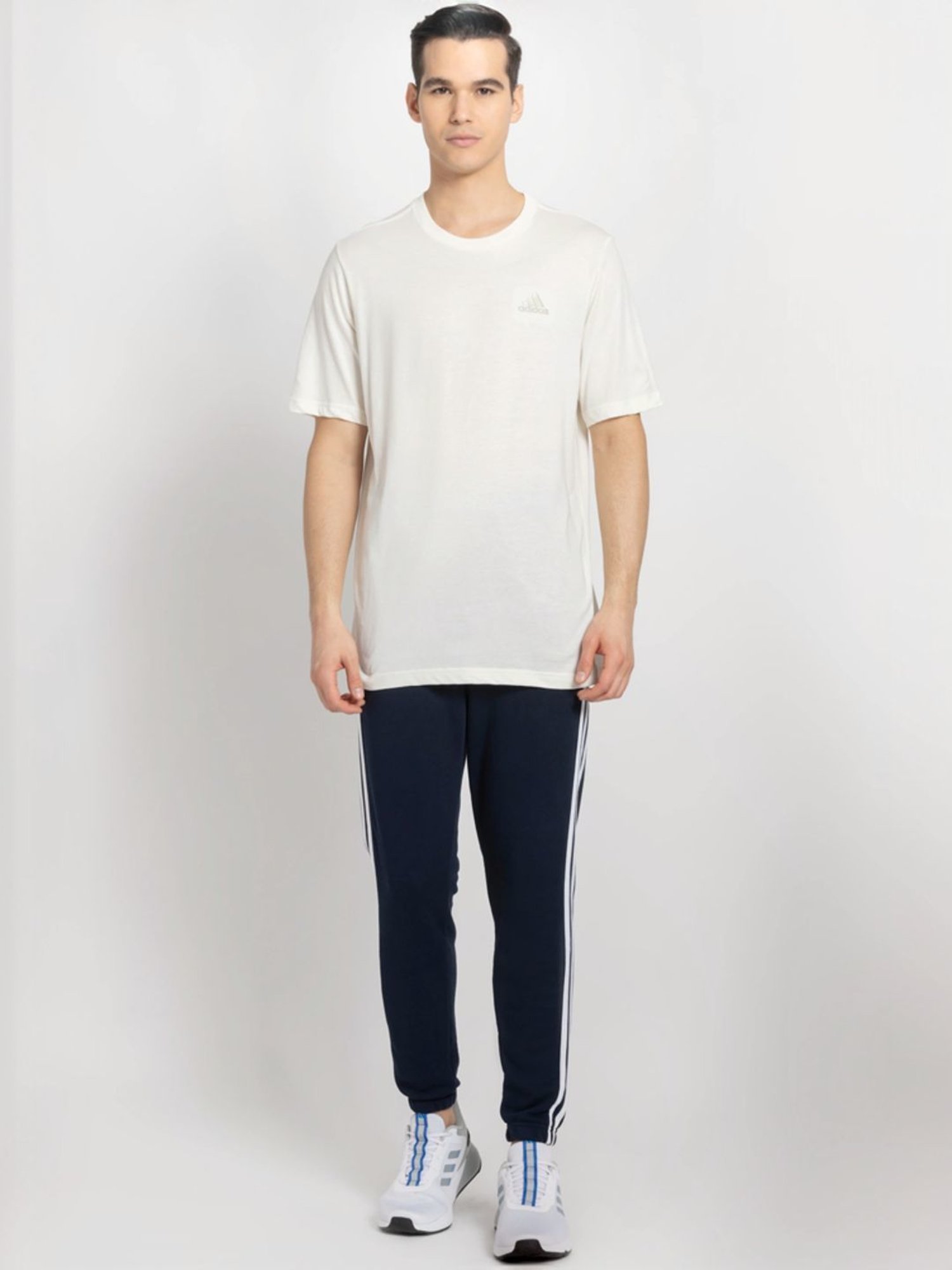 Adidas Off White Regular Fit T-Shirt