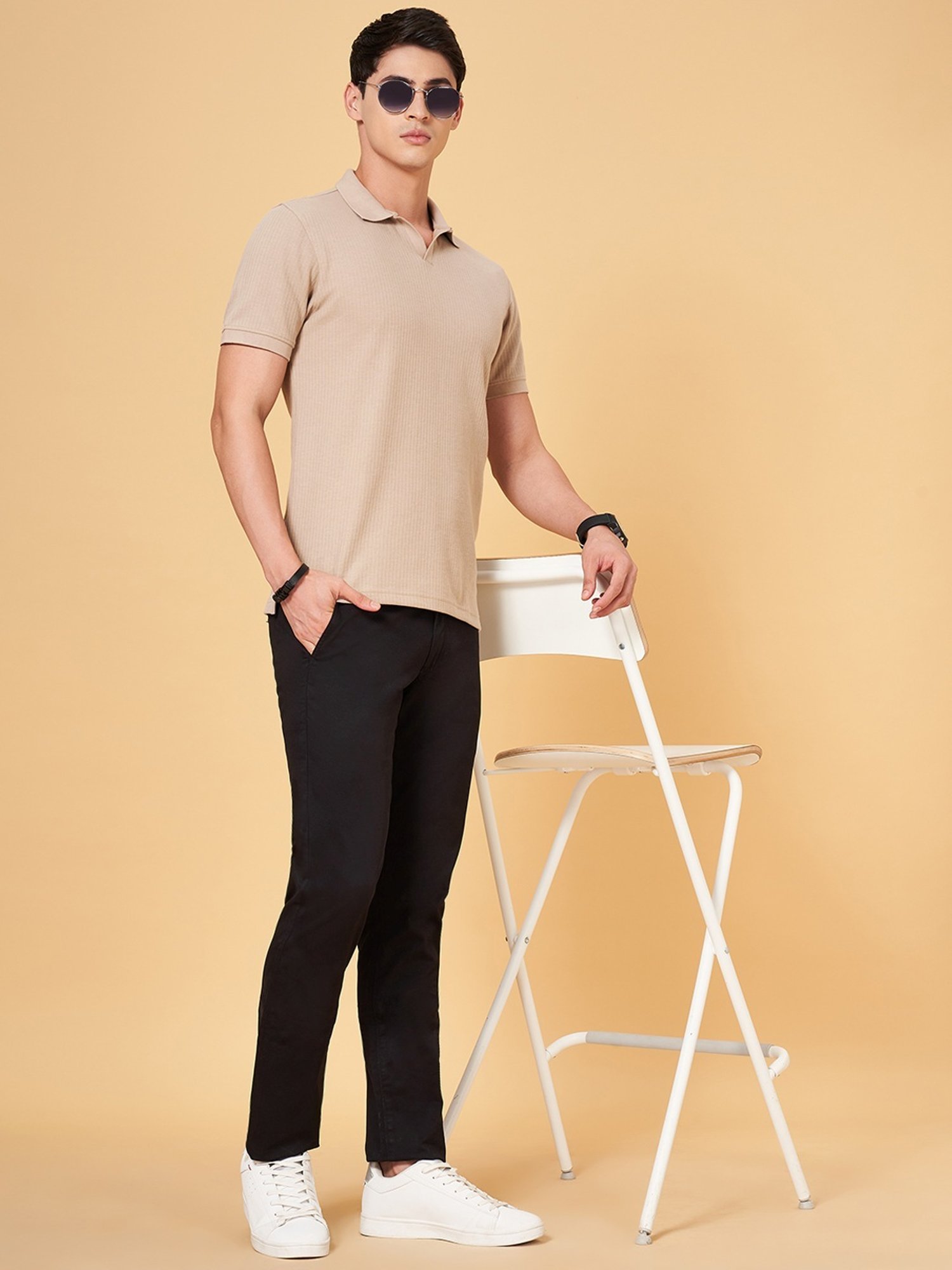 Byford By Pantaloons Navajo Slim Fit Polo T-Shirt