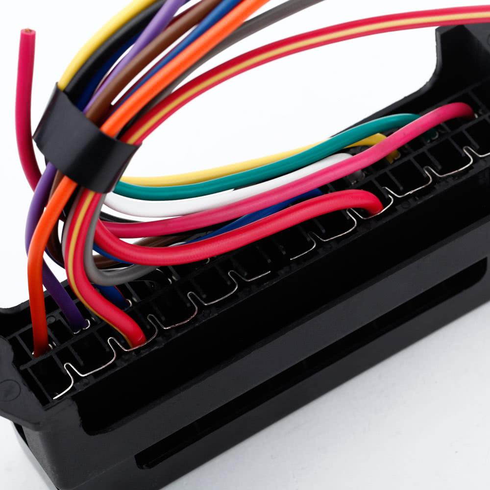12 Way DC32V Circuit Car Trailer Auto Blade Fuse Box Block Holder ATC ATO 2-input 12-ouput Wire