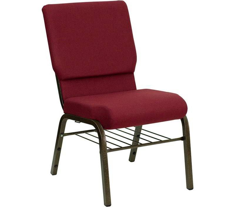 Fabric Church Chair Red - Riverstone Furniture Collection