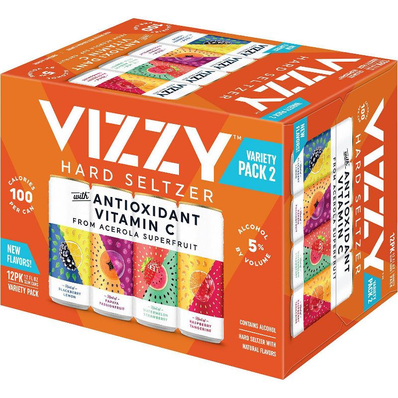 VIZZY Hard Seltzer Variety Pack #2 - 12pk/12 fl oz Slim Cans