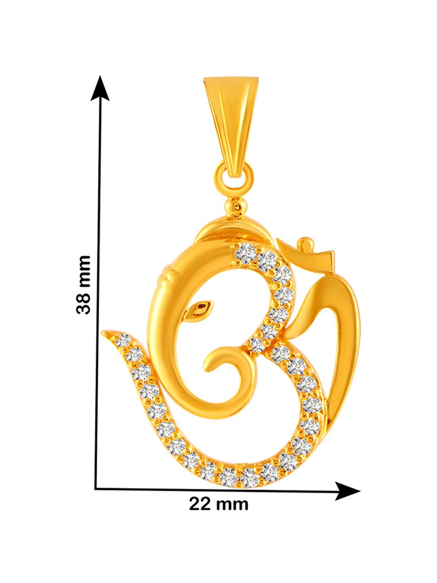 CKC Sacred Rudraksha Gold Pendant: Single Loop Elegance