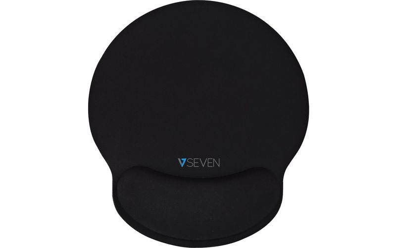 V7 Memory Foam Support Mouse Pad, Ergo Wrist Support, Non Skid Bottom - 0.91" x 8.66" x 9.84" Dimension - Black - Memory Foam, Rubber Bottom