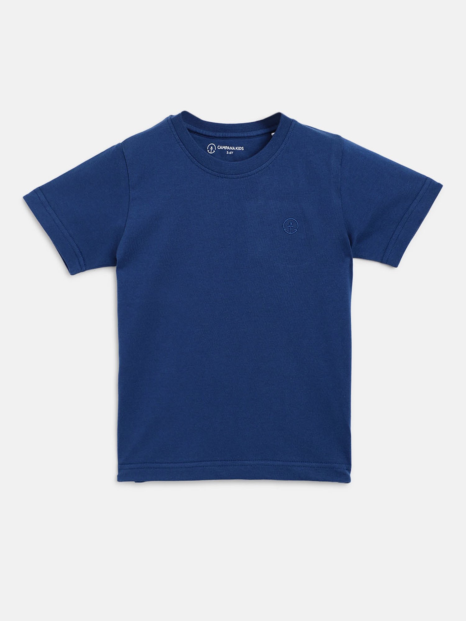 Campana Kids Green & Blue Solid T-Shirt (Pack Of 2)