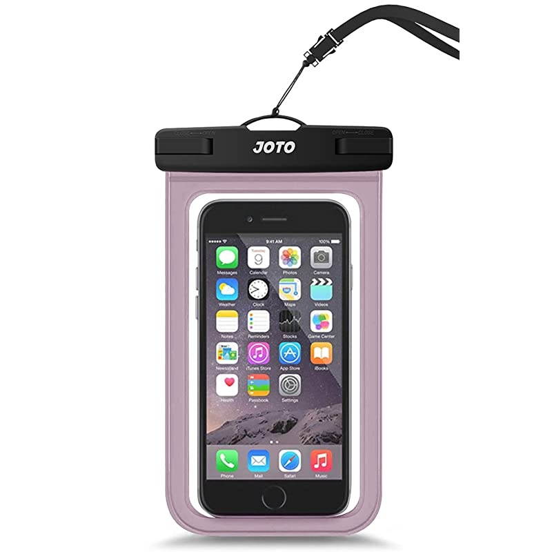 Universal Waterproof Pouch Cellphone Dry Bag Case for iPhone 12 Pro Max 11 Pro Max Xs Max XR X 8 7 6S Plus SE, Galaxy S20 Ultra S20+ S10 Plus S10e /Note 10+ 9, Pixel 4 XL up to 7" -Clearpurple