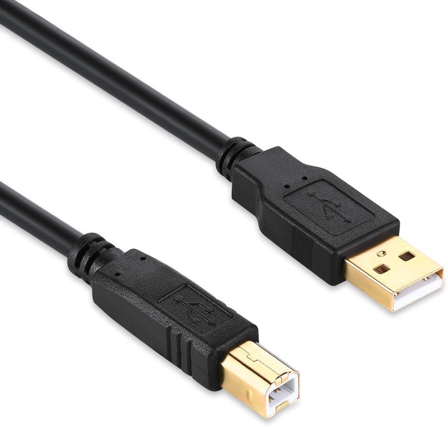 USB 2.0 Printer Cable 30FTUSB Printer Cable Type A Male to B Male Printer Scanner Cable Cord for HP Canon Lexmark Epson Dell Xerox Samsung and More Printer Cord (30FT)