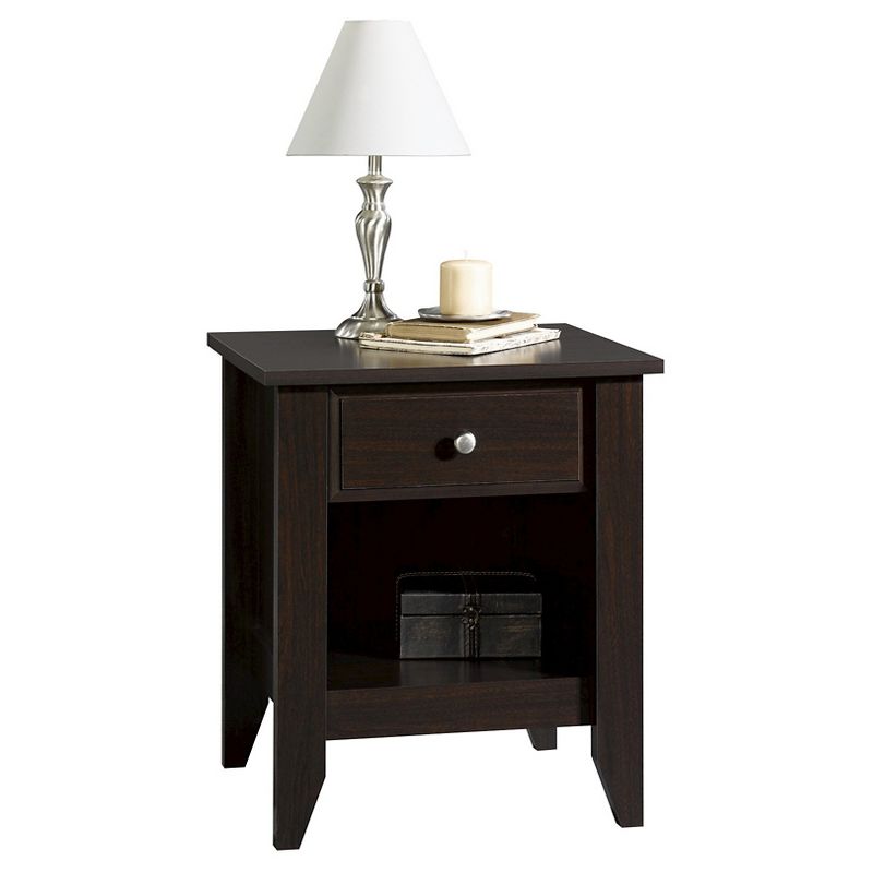 Shoal Creek Nightstand with Drawer & Storage Shelf - Jamocha Wood - Sauder