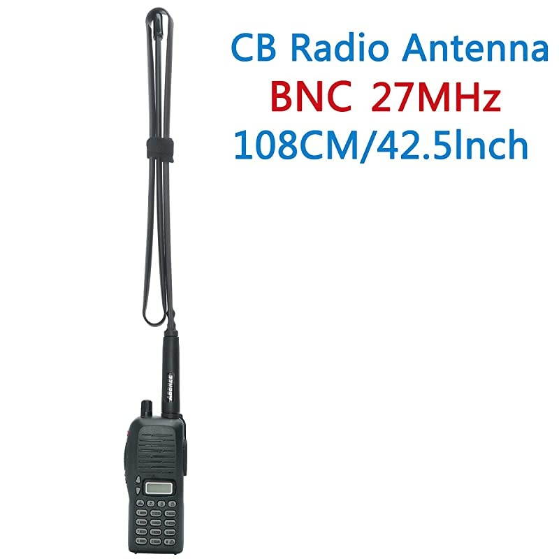 Tactical Antenna 27Mhz 42.5-Inch for CB Handheld/Portable Radio with BNC Connector Compatible with Cobra Midland Uniden Anytone CB Radio