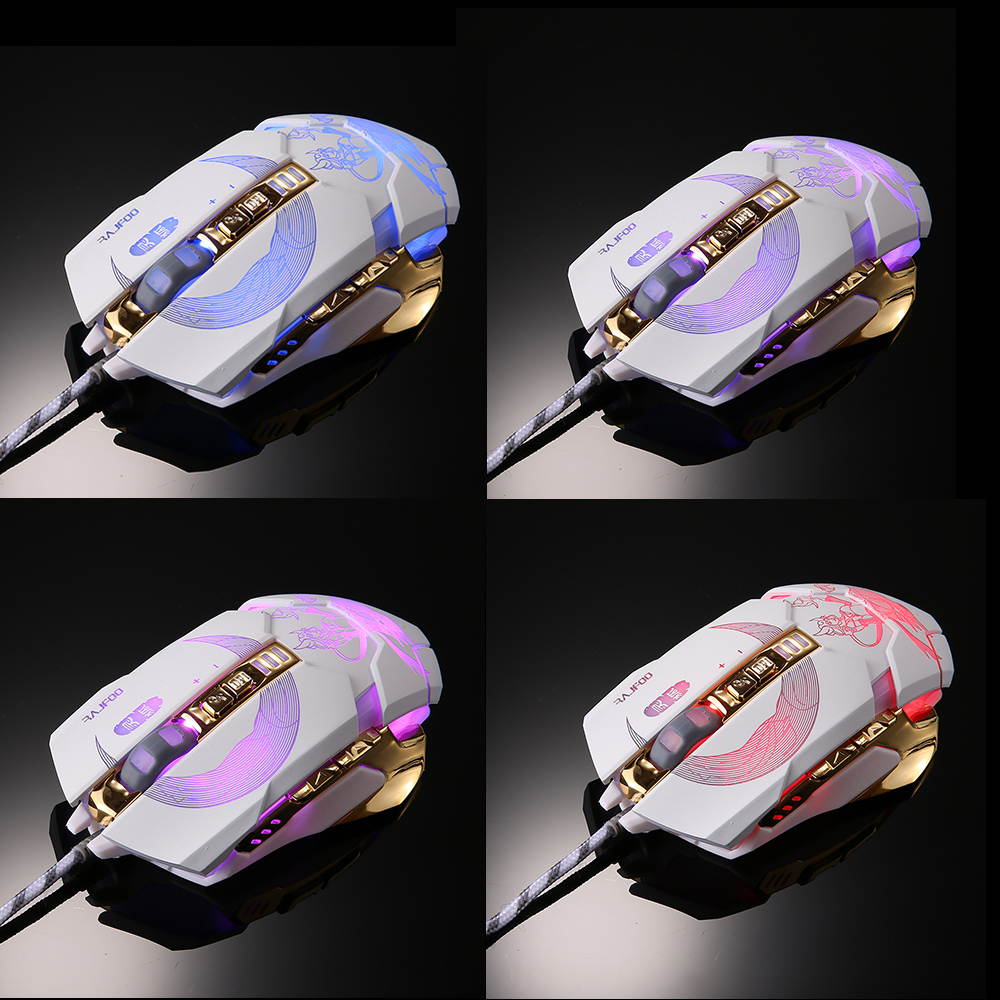 HXSJ Ergonomic Optical Office 2.4G Wireless Gaming Mouse Mice Adjustable 2400 DPI with 6 Buttons for Laptop PC Notebook Computer